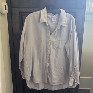 Aritzia Wilfred Free Boyfriend Linen Shirt EUC